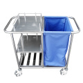 Cleaning Trolley Hospital Folding Cleaning Stainless Steel Trolley For Hospital